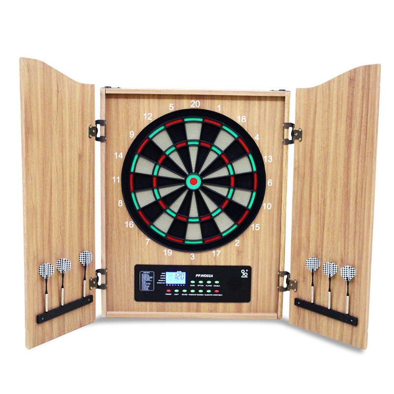 高(gāo)檔木(mù)箱電(diàn)子(zǐ)飛(fēi)镖靶套裝 電(diàn)子(zǐ)飛(fēi)镖機(jī)自(zì)動計(jì)分(fēn)飛(fēi)镖盤YM01正品保證
